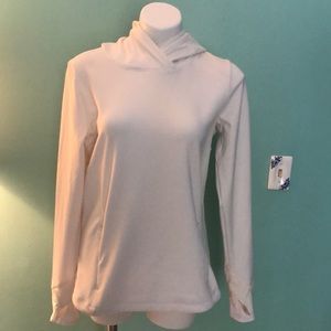 Athleta white Bootcamp Hooded Sweatshirt Size Medium